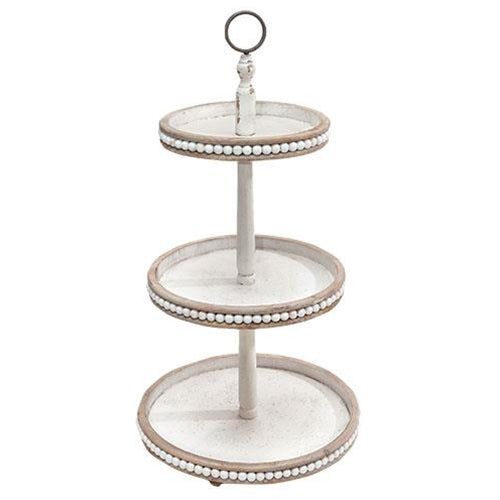 *Shabby Chic Beaded 3 Tier Tray