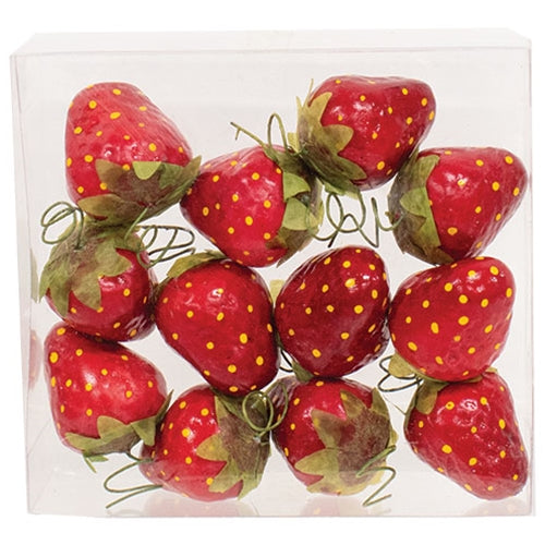 12/Set - Strawberry Spring Foam Ornaments