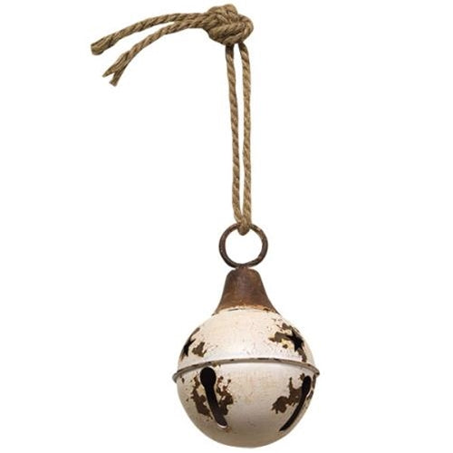 Aged White Jingle Bell 4"