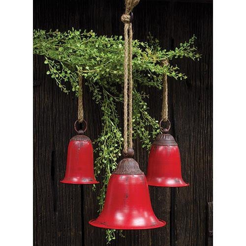 3/Set Red Metal Bells