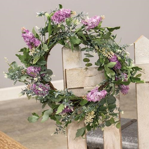 Purple Wildflowers Wreath 24"