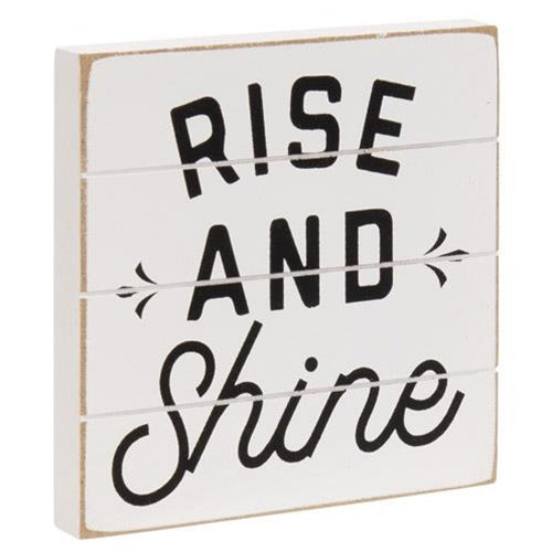 Good Morning Shiplap Block Sign 3 Asstd.