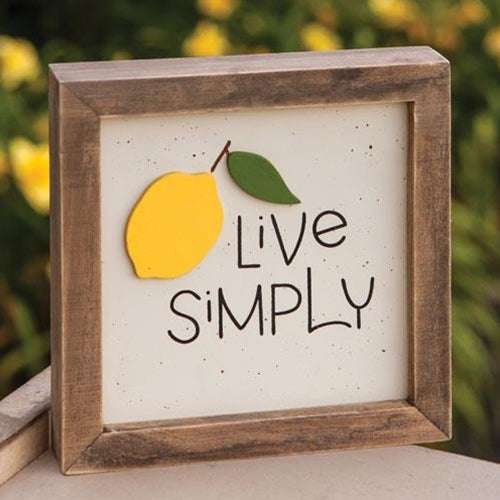 Live Simply Lemon Frame