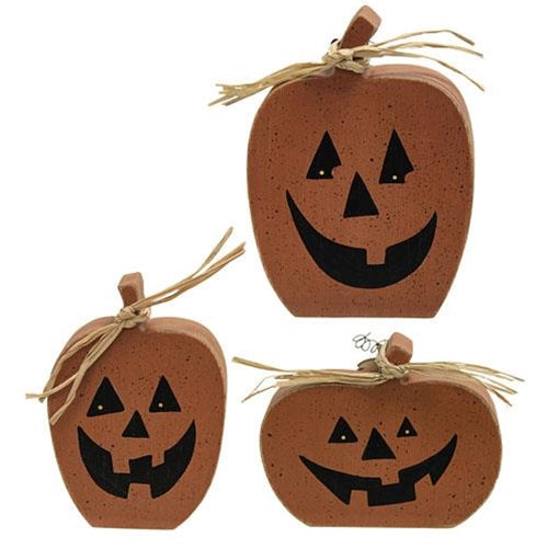 3/Set Chunky Reversible Pumpkin Sitters