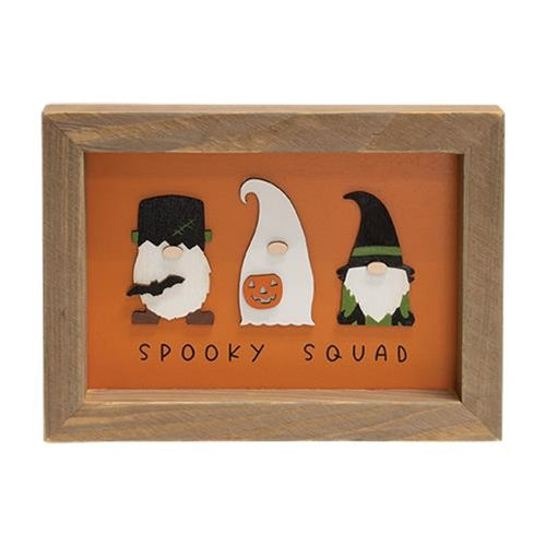 Spooky Squad Gnomes Framed Sign
