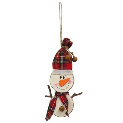 Chunky Happy Snowman Ornament