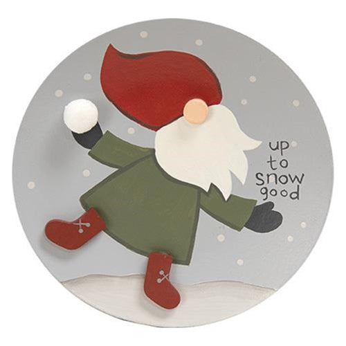 Frolic in the Flakes Gnome Plate 3 Asstd.