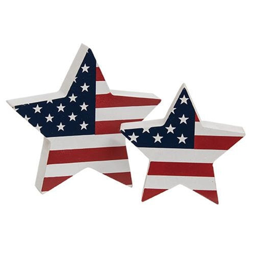 2/Set USA Flag Star Sitters