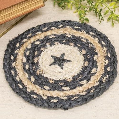 Primitive Pewter Star Braided Trivet