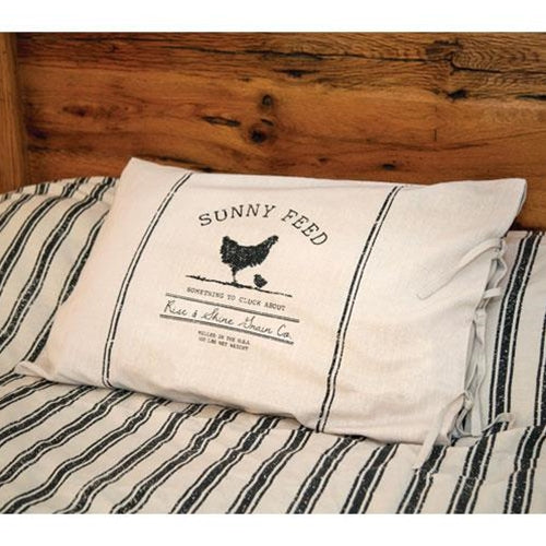 Sunny Feed Farmhouse Stripe King Pillow Sham