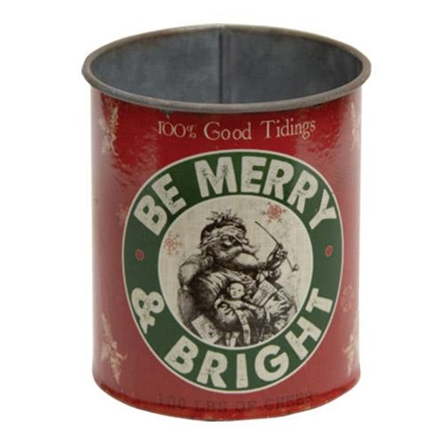 Be Merry and Bright Metal Can