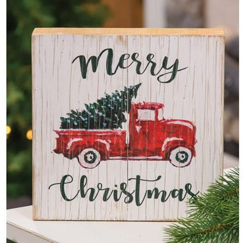 Merry Christmas Vintage Truck Sign