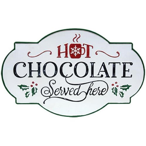 Hot Chocolate Iron Wall Sign