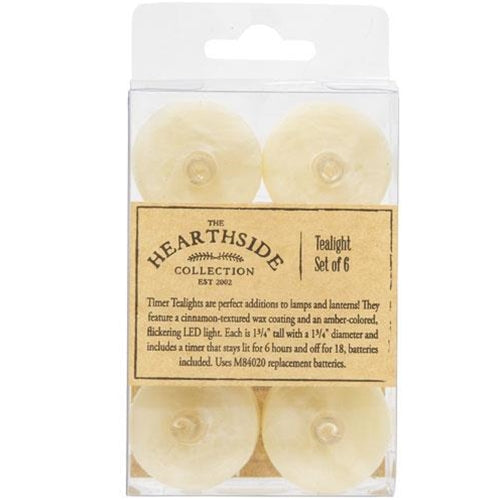 6/Pkg Ivory LED Tealights