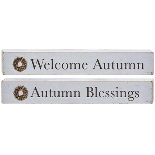 Autumn Blessings Wood Block 2 asstd.