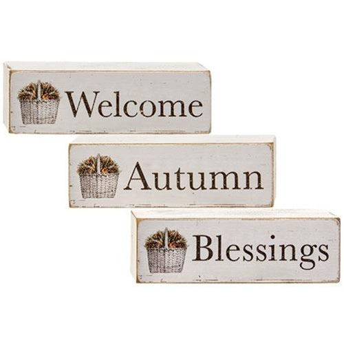 Welcome Autumn Blessing Block 3 asstd.