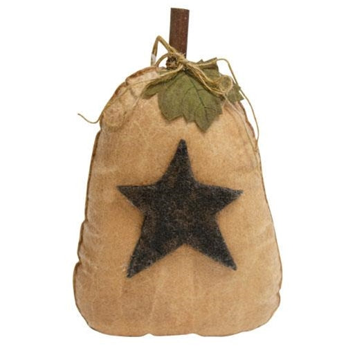 Grungy Fabric Cream Pumpkin w/Star