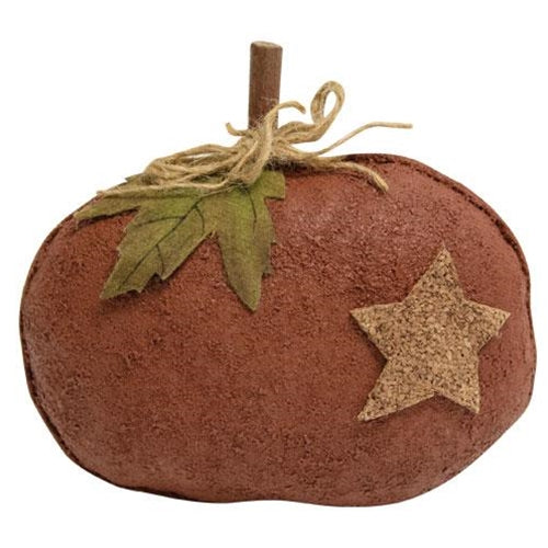 Stiffened Primitive Orange Pumpkin w/Star