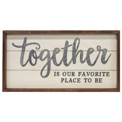 Together Is Our Favorite Place Shiplap Frame