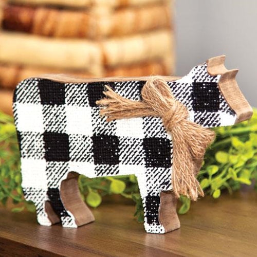 Black & White Buffalo Check Chunky Cow