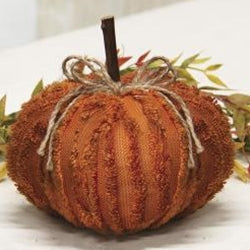 Medium Orange Chenille Pumpkin