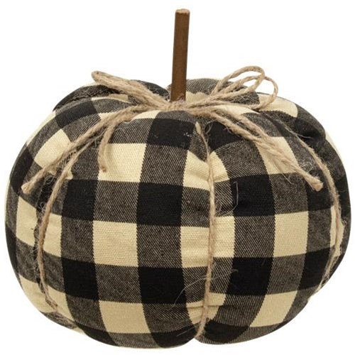 Medium Black Buffalo Check Pumpkin