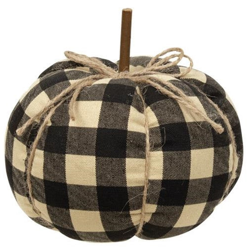 Small Black Buffalo Check Pumpkin