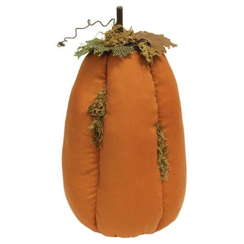 Mossy Orange Stuffed Pumpkin 11"