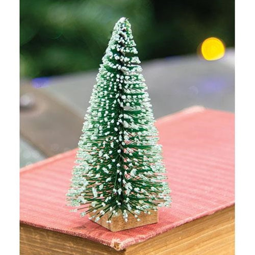 Frosty Bottle Brush Tree 4"