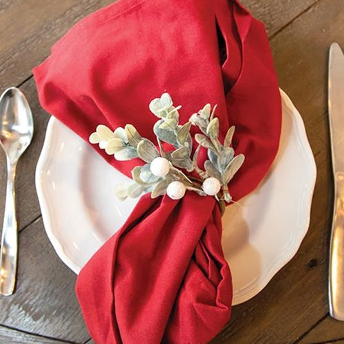 Holiday Ombre Boxwood & Berry Napkin Ring