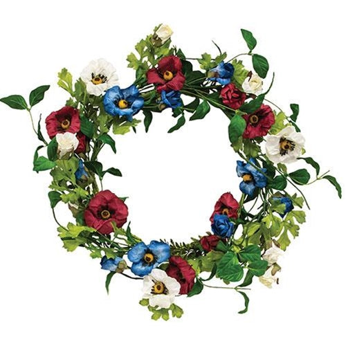 Americana Rose & Poppy Wreath