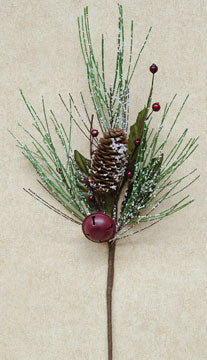 Snowy Pine Bell Pick 12"