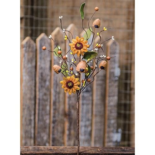 Sunflower Beehive Spray 19"