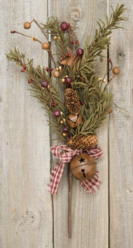 Rustic Holiday Pine Pick 16"