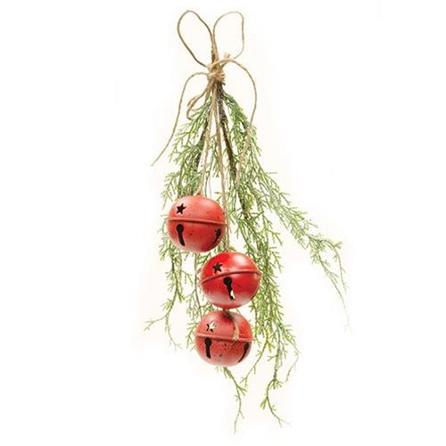 Ice Glazed Cedar Hanging Bush 15"