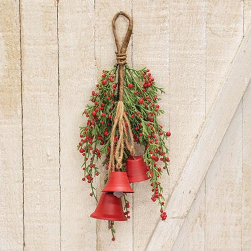 Crimson Tidings Cedar Hanging Teardrop