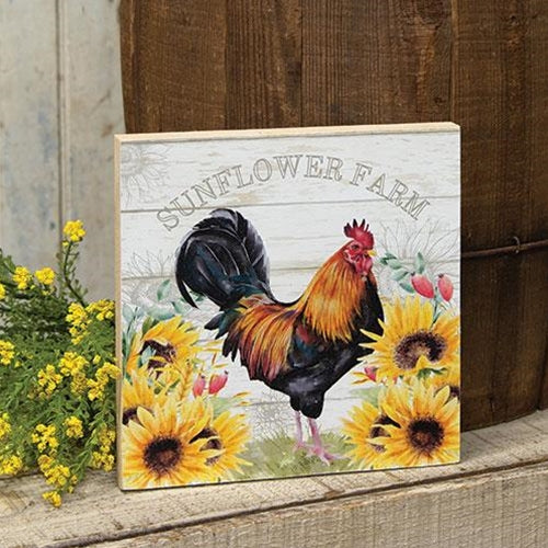 Sunflower Farm Rooster Block