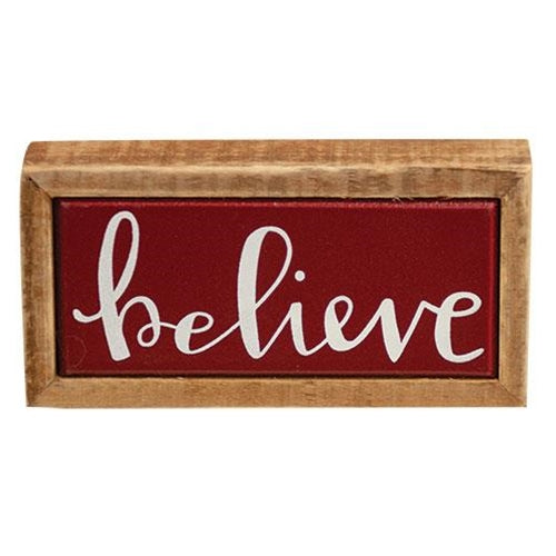 Mini Believe Box Sign