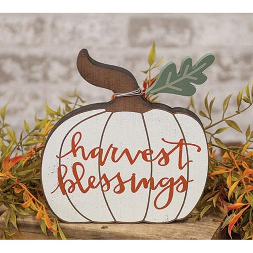 Harvest Blessings Chunky Pumpkin Sitter