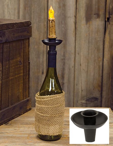 Black Wine Bottle Taper Holder