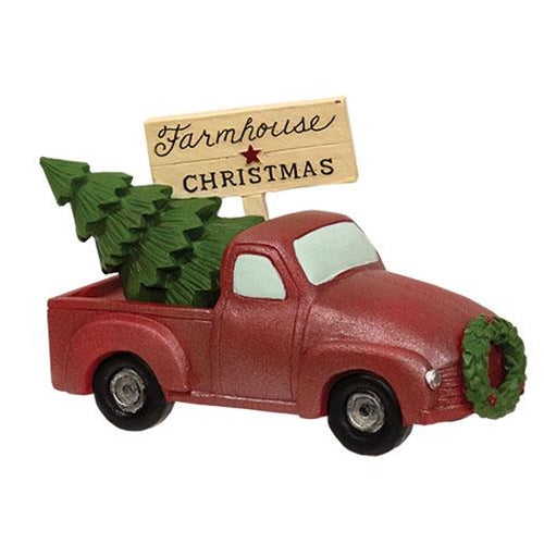 Farmhouse Christmas Truck w/Tree