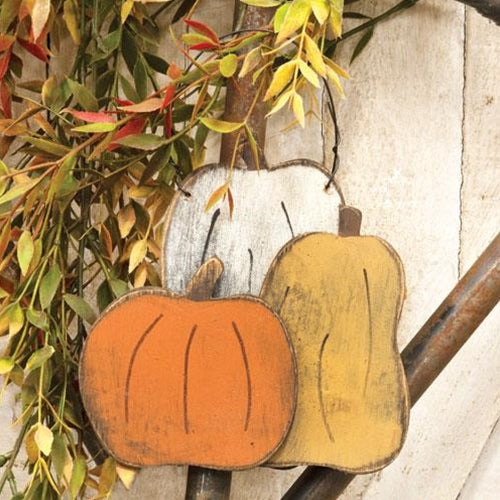 Primitive Triple Pumpkin Ornament