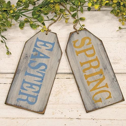 Distressed Wooden Easter Tag Hanger