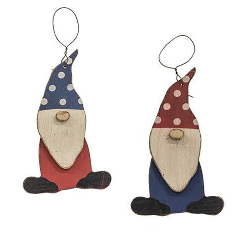 Polka Dot Hat Gnome Ornament 2 Asstd.