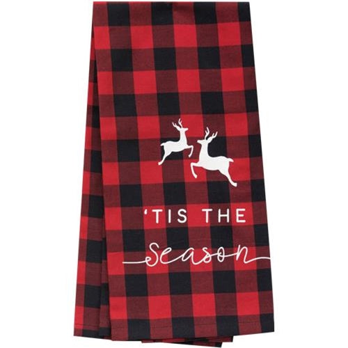 Red Buffalo Check Tis The Season Towel