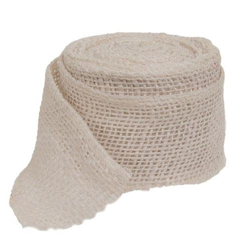 Ivory Burlap Ribbon 2.5"W x 10 Yards