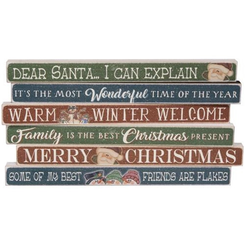 Christmas Variety Sayings Block Assorted