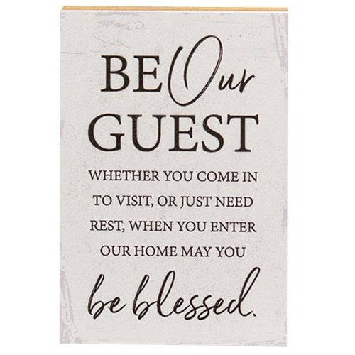 Be Our Guest Shelf Sitter 5.5" x 8"