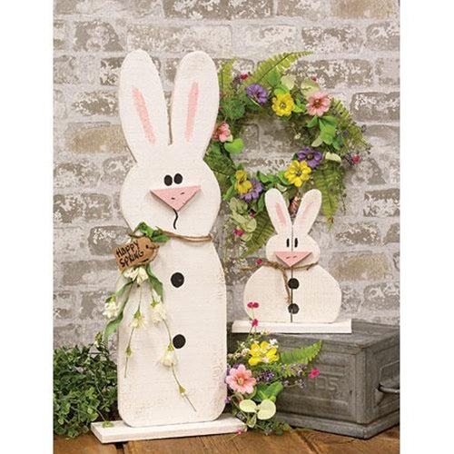 Skinny "Happy Spring" Bunny on Base 2ft H