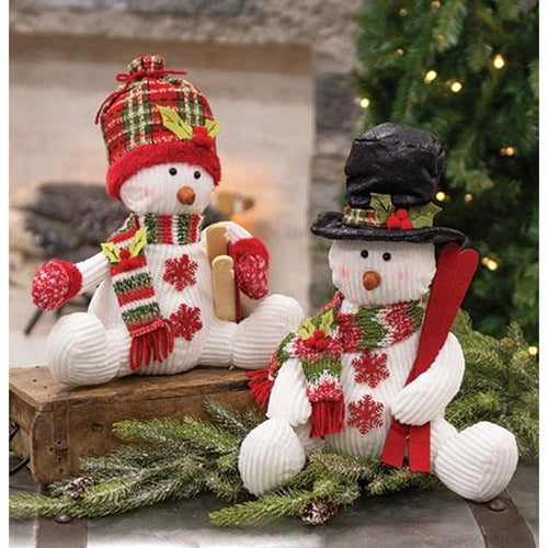 2/Set Stuffed Snowman w/Hat & Scarf